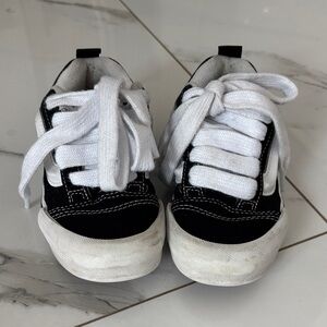 Vans Kids Black and White Sneakers